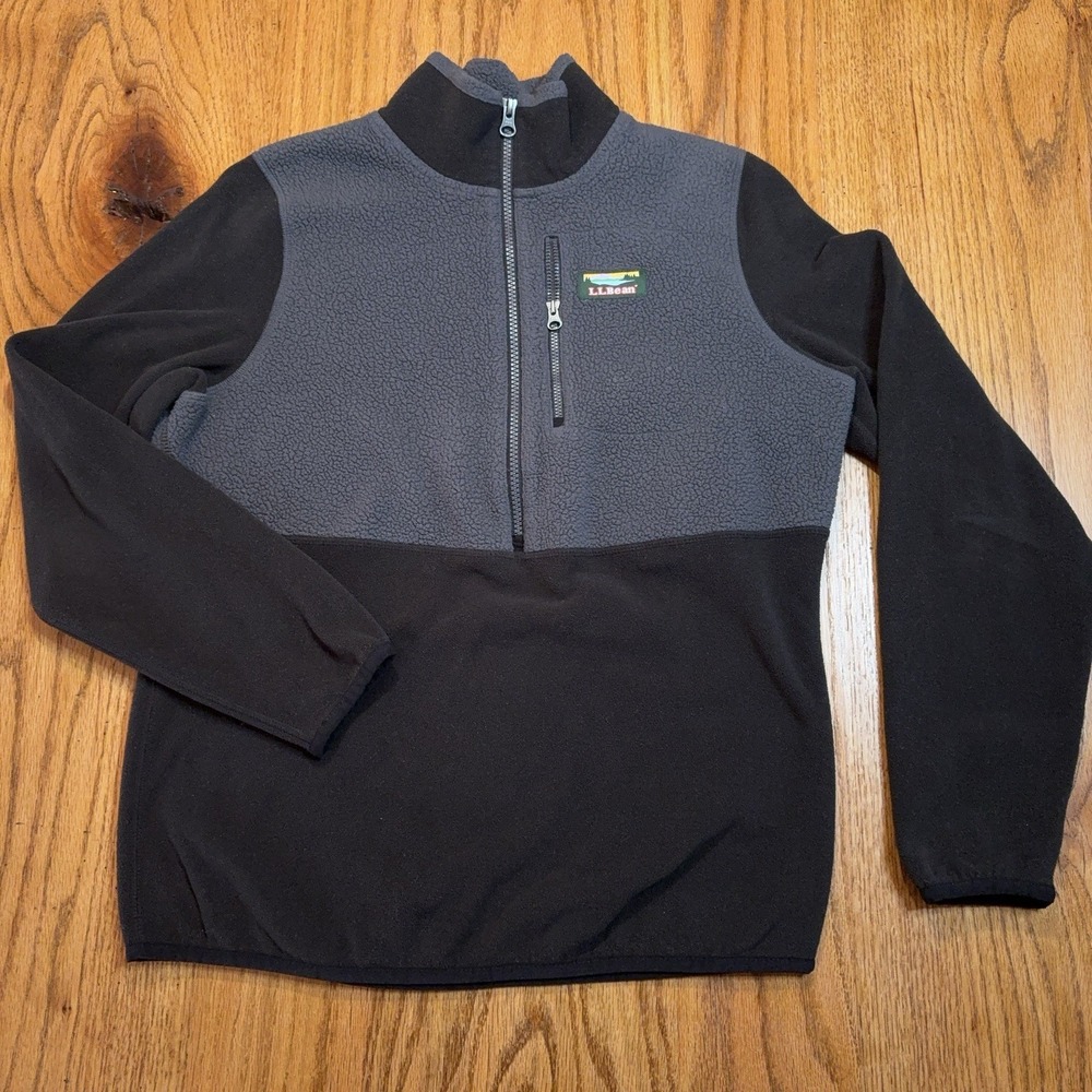 L.L. Bean Women's Small Black Polartec Fleece Half Zip‎ Pullover Sweatshirt